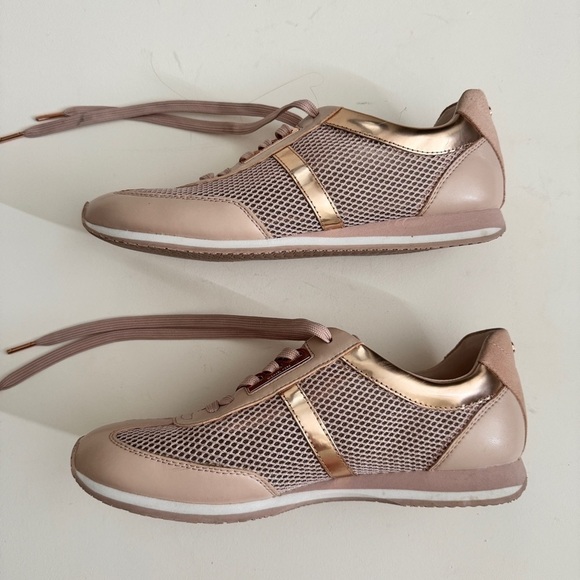 MICHAEL Michael Kors - Maggie Mesh Trainer Sneakers in Pink and Rose Gold - Picture 3 of 9